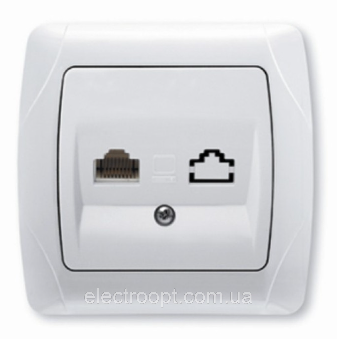 Розетка комп'ютерна RJ-45 VIKO Carmen (білого кольору)