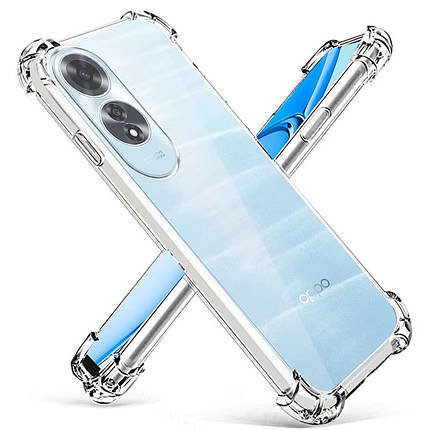TPU чохол GETMAN Ease logo посилені кути Full Camera для Oppo A60 4G Безбарвний (прозорий), фото 1