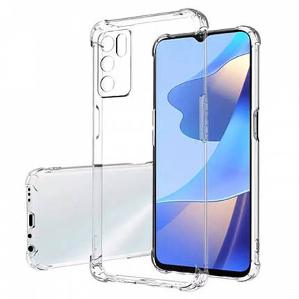 TPU чохол GETMAN Ease logo посилені кути Full Camera для Oppo A16s / A16 / A54s Безбарвний (прозорий), фото 1