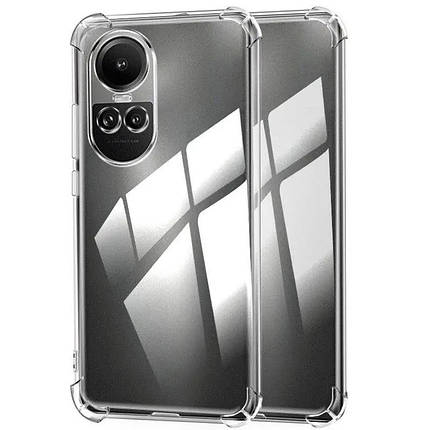 TPU чохол GETMAN Ease logo посилені кути Full Camera для Oppo Reno 10 / 10 Pro Безбарвний (прозорий), фото 1