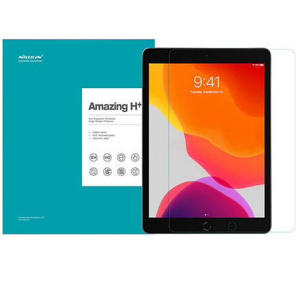 Захисне скло Nillkin (H+) для Apple iPad 10.2" (2019) (2020) (2021) Прозорий, фото 1