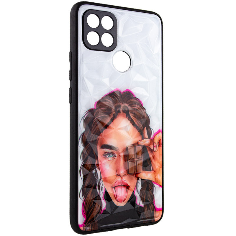TPU+PC чохол Prisma Ladies для Oppo A15s / A15 Chocolate