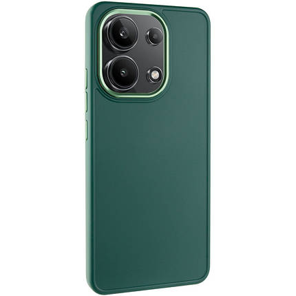TPU чохол Bonbon Metal Style для Xiaomi Redmi Note 13 4G Зелений / Army green, фото 1