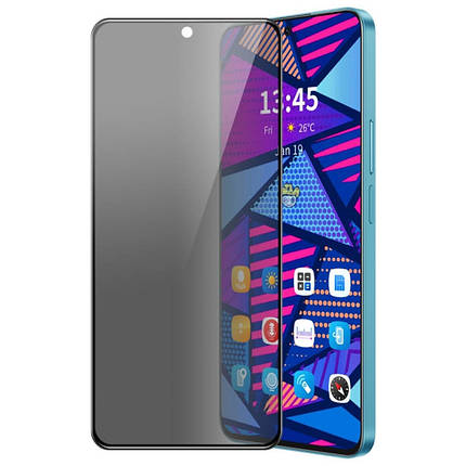 Захисне скло Privacy 5D (тех.пак) для Samsung Galaxy A36 5G / A56 5G Чорний, фото 1