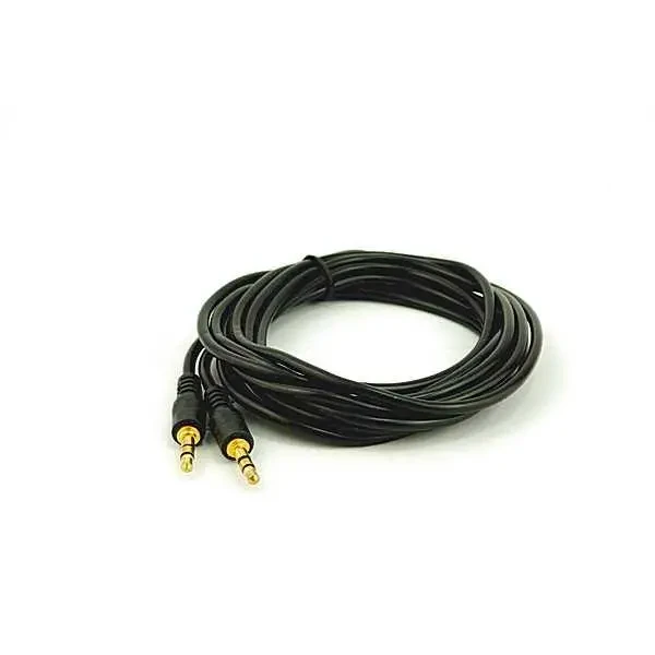 Кабель AUX 3.5 jack 3 м чорний (пакет)