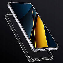 TPU чохол GETMAN Ease logo посилені кути Full Camera для Xiaomi Poco X6 / Note 13 Pro 5G Безбарвний (прозорий), фото 2