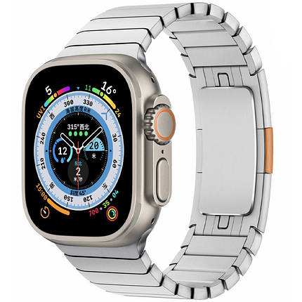 Ремінець Steel для Apple Watch 42(ser.1-3)/44/45/46/49mm (140-190mm) Silver, фото 1