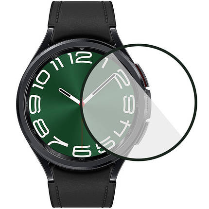 Полімерна плівка 3D (full glue) (тех.пак) для Samsung Galaxy Watch 6 44mm Чорний, фото 1