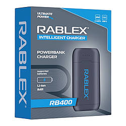 Зарядний пристрій Rablex RB400 з функцією Power Bank / 18650/