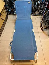 Туристичне ліжко Outwell Tenby Ocean Blue | Розкладний сталевий шезлонг, 3 положення спинки, ручки для зручного перенесення, фото 2