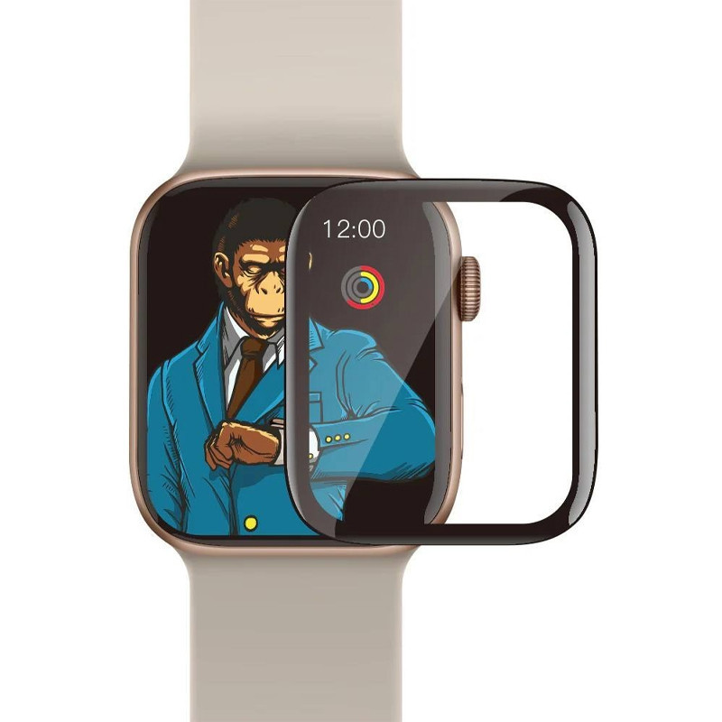 Полімерна 3D плівка Blueo High-Molecule для Apple Watch 7/8/9 45mm (+ аппликатор) Чорний