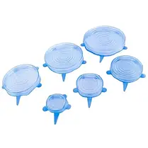 Силіконові універсальні кришки 6 шт SILICON CAP 6PCS SET, фото 5