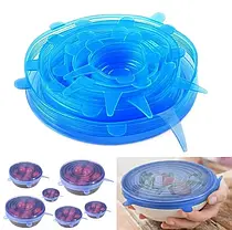 Силіконові універсальні кришки 6 шт SILICON CAP 6PCS SET, фото 6
