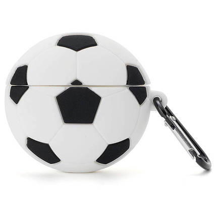 Силіконовий футляр Brand для навушників AirPods 3 + карабін Football, фото 1