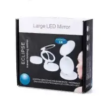 Косметичне дзеркало Large LED Mirror W0-29 з LED підсвічуванням, кругле, складане, 5X, LED дзеркало, фото 5