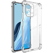 TPU чохол GETMAN Ease logo посилені кути Full Camera для Oppo Reno 7 4G Безбарвний (прозорий), фото 2