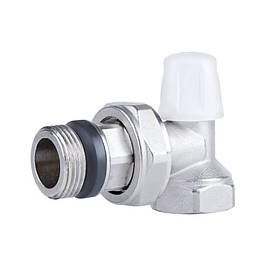 Кран радіаторний Icma 3/4" з антипротіканням кутовий без ручки №805+940