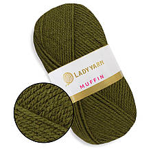 Lady Yarn Muffin, Хакі No10, пряжа для килимової вишивки