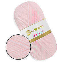 Lady Yarn Muffin, Ніжно-рожевий No18, пряжа для килимової вишивки