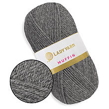 Lady Yarn Muffin, Сірий No11, пряжа для килимової вишивки