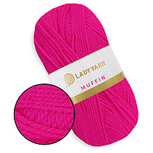 Lady Yarn Muffin, Яскраво-рожевий No31, пряжа для килимової вишивки
