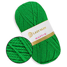 Lady Yarn Muffin, Яскраво-зелений No41, пряжа для килимової вишивки