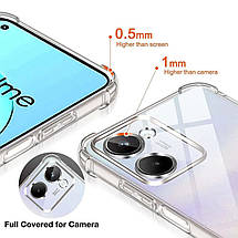 TPU чохол GETMAN Ease logo посилені кути Full Camera для Realme C33 Безбарвний (прозорий), фото 2