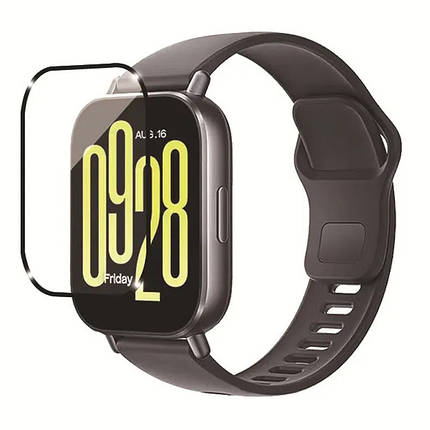 Полімерна плівка 3D (full glue) (тех.пак) для Xiaomi Redmi Watch 5 Active Чорний, фото 1