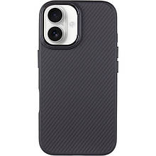 Чохол TPU+PC Carbon with MagSafe для Apple iPhone 16 (6.1") Black