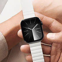 Ремінець BlueO Magnetic Silicone для Apple Watch 42(ser.1-3)/44/45/46/49mm White / Orange, фото 4