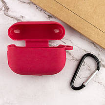 Силіконовий футляр New з карабіном для навушників Airpods Pro Червоний / Rose Red, фото 4