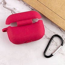 Силіконовий футляр New з карабіном для навушників Airpods Pro Червоний / Rose Red, фото 5