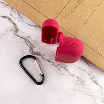 Силіконовий футляр New з карабіном для навушників Airpods Pro Червоний / Rose Red, фото 6