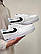 Чоловічі шкіряні кросівки Nike Air Force White Black — білі з чорним, весна-літо, фото 5