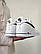 Чоловічі шкіряні кросівки Nike Air Force White Black — білі з чорним, весна-літо, фото 7