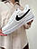 Чоловічі шкіряні кросівки Nike Air Force White Black — білі з чорним, весна-літо, фото 3
