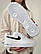 Чоловічі шкіряні кросівки Nike Air Force White Black — білі з чорним, весна-літо, фото 6