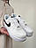 Чоловічі шкіряні кросівки Nike Air Force White Black — білі з чорним, весна-літо, фото 9
