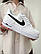 Чоловічі шкіряні кросівки Nike Air Force White Black — білі з чорним, весна-літо, фото 8
