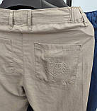 Чоловічі лляні штани LORO PIANA CK9695 бежеві штани, фото 7