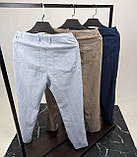 Чоловічі лляні штани LORO PIANA CK9696-блакитні штани, фото 7