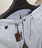 Чоловічі лляні штани LORO PIANA CK9696-блакитні штани, фото 9