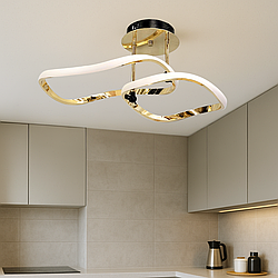 Люстра кухня Artlight 27W до 8 кв.м колір Золото + Чорний 82049/2