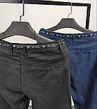 Чоловічі лляні штани LORO PIANA CK9686 чорні штани, фото 7