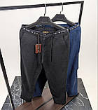 Чоловічі лляні штани LORO PIANA CK9686 чорні штани, фото 8