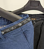 Чоловічі лляні штани LORO PIANA CK9687 сині штани, фото 7