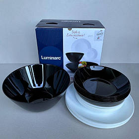 Сервіз столовий 19 предметів Luminarc Lillie Black&White X1202