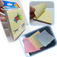 Папір для нотаток (стікери клейкі) С3-Y "Sticky Notes" 76×76 мм, 100 аркушів, кольоровий