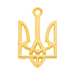 Набір підвісок у формі тризубу RESTEQ 100 шт, золото, Металеві підвіски тризуби для рукоділля