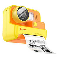 Дитяча цифрова фотокамера Polaroid HOCO DV200 миттєвого друку з термопринтером 48 МП 800 мАч Жовтий